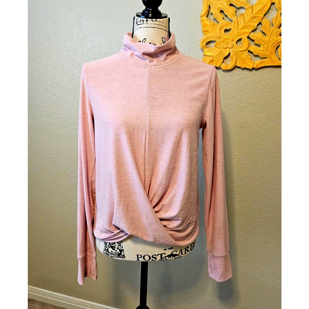 Old Navy Active, Heathered Pink, Stretch, Long Sleeve Top, Medium